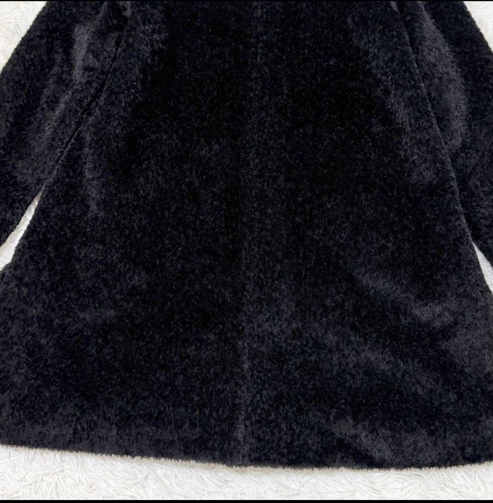 極美品 MaxMara アルパカ シャギーコート 黒 テディ　40 M〜L