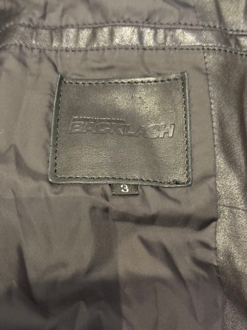 美品！バックラッシュカンガルーレザーキルティングフードダウン希少L