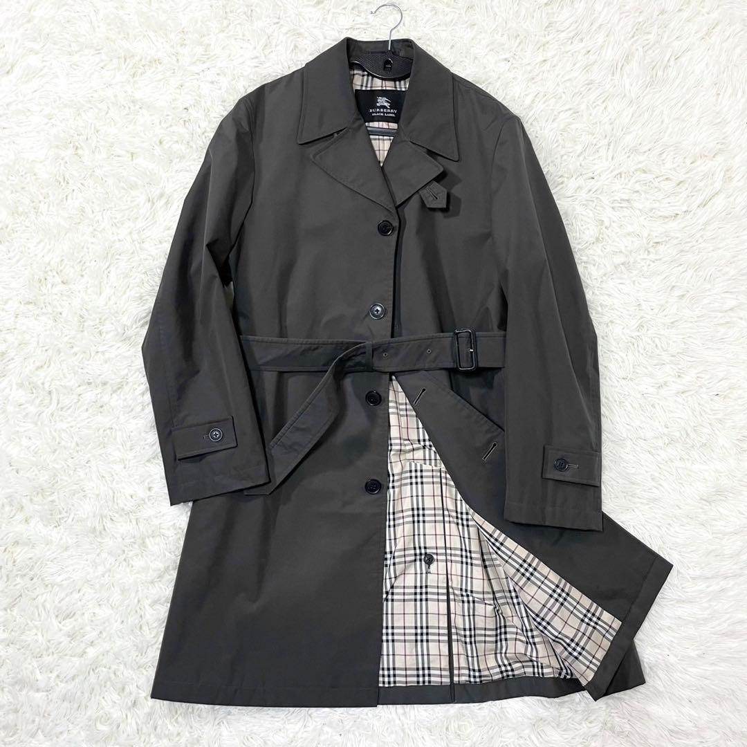 BURBERRY BLACK LABEL トレンチコート M ブラック ロング