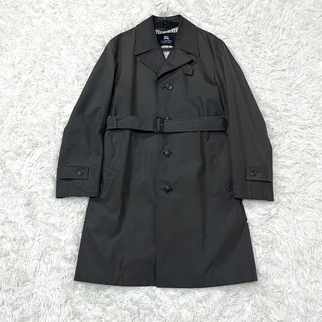 BURBERRY BLACK LABEL トレンチコート M ブラック ロング