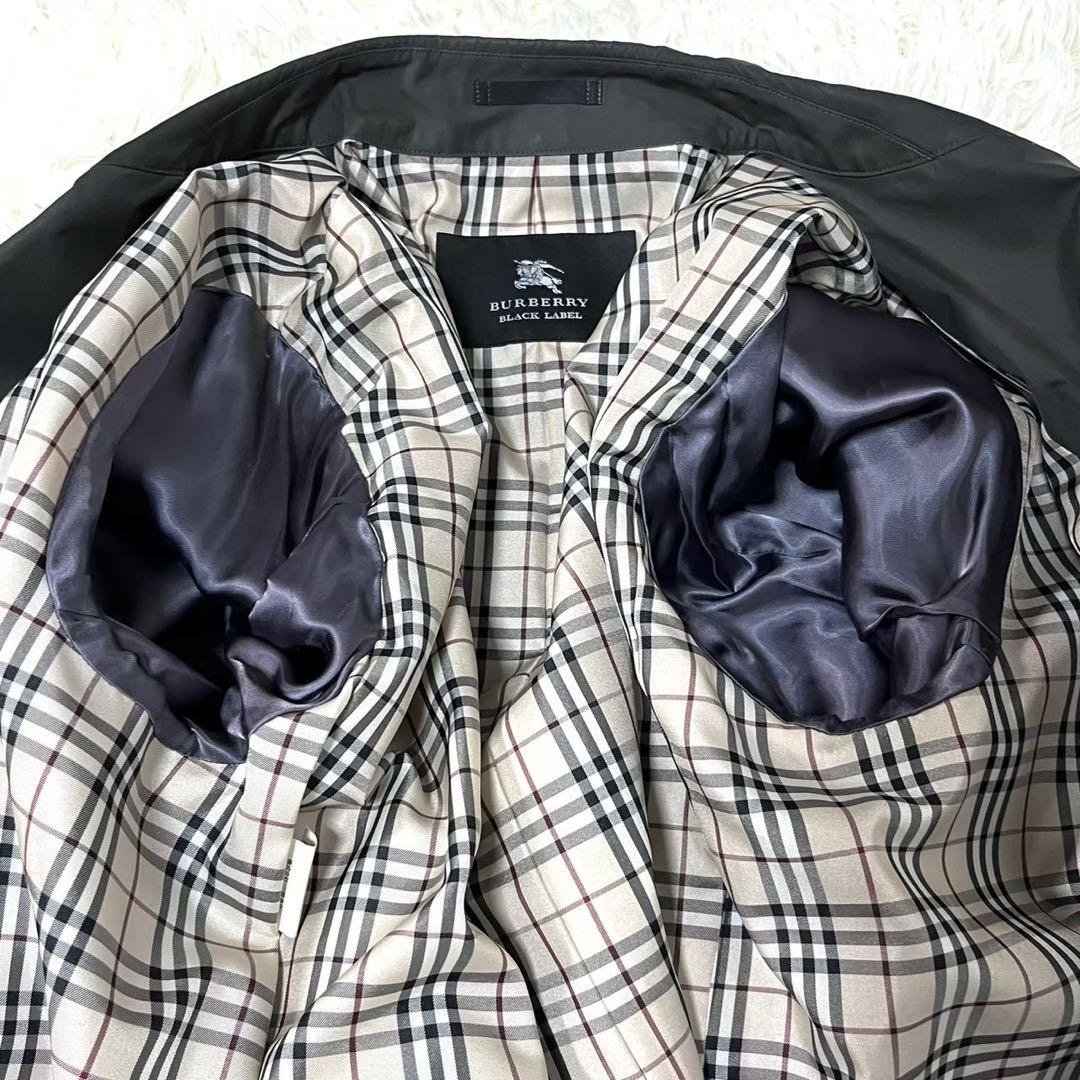 BURBERRY BLACK LABEL トレンチコート M ブラック ロング