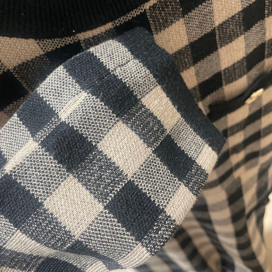 パンツ herliptoParisHighRiseJeans PlaidJacquard