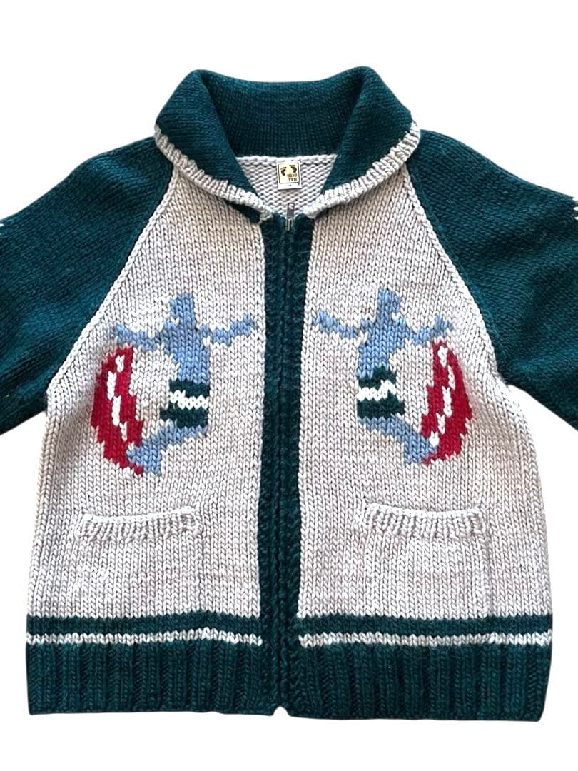 ▪️HANG TEN ハンテン オールドサーフ カウチンニットカーディガンM