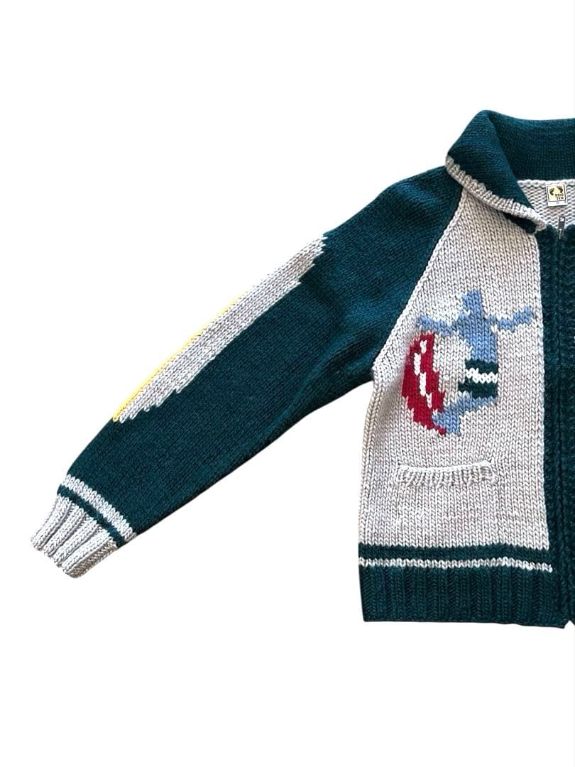 ▪️HANG TEN ハンテン オールドサーフ カウチンニットカーディガンM