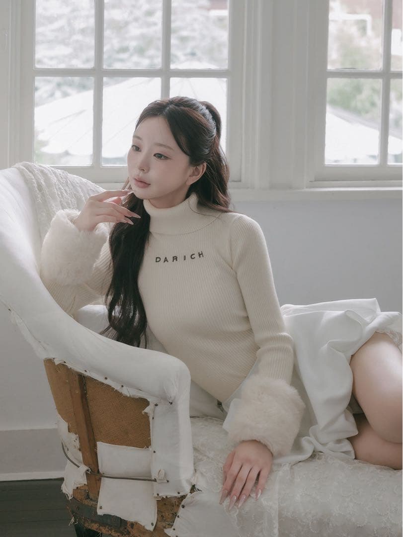 darich スムースファーリブニットトップス ivo