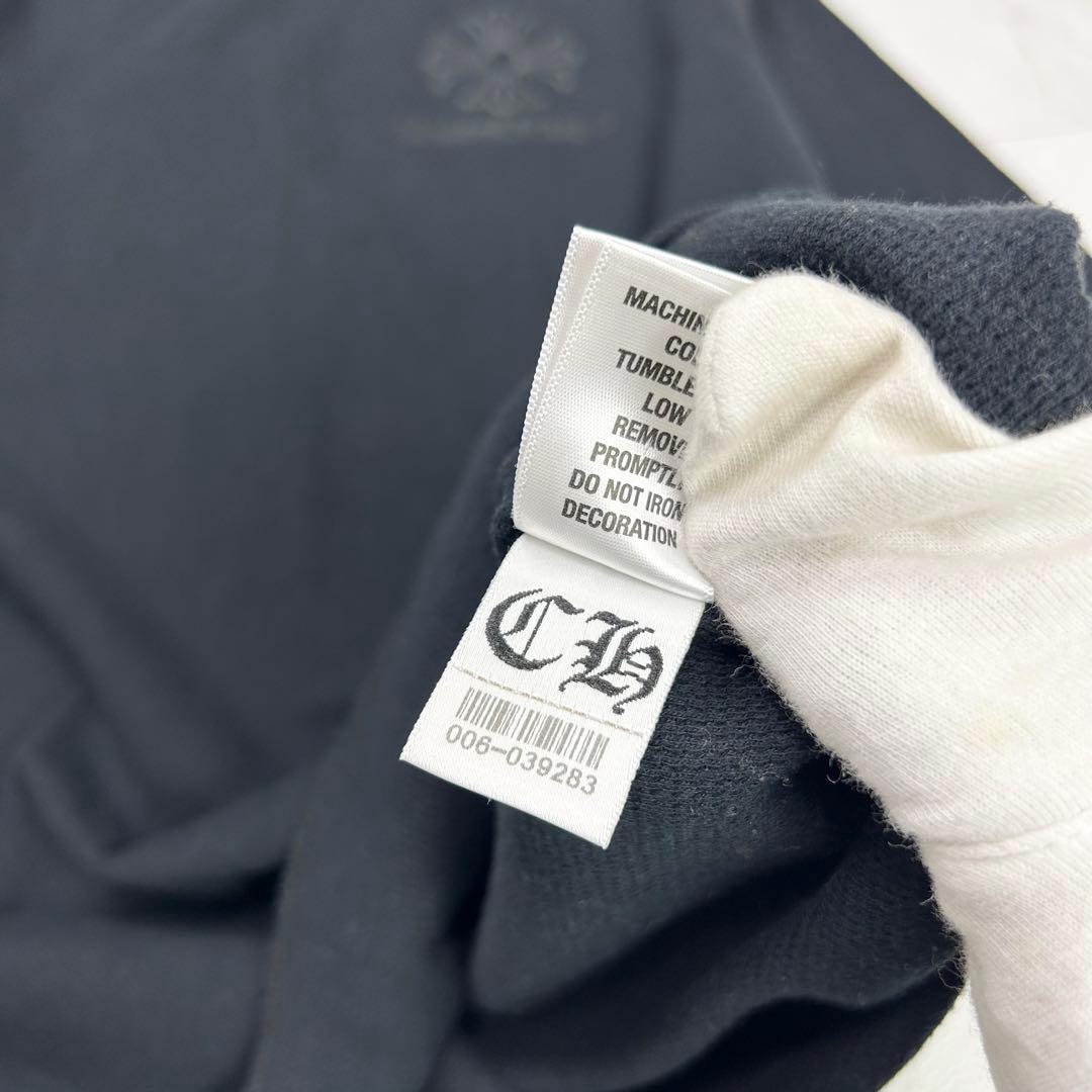 美品 CHROME HEARTS クロムハーツ CHプラス サーマル ロンT 黒