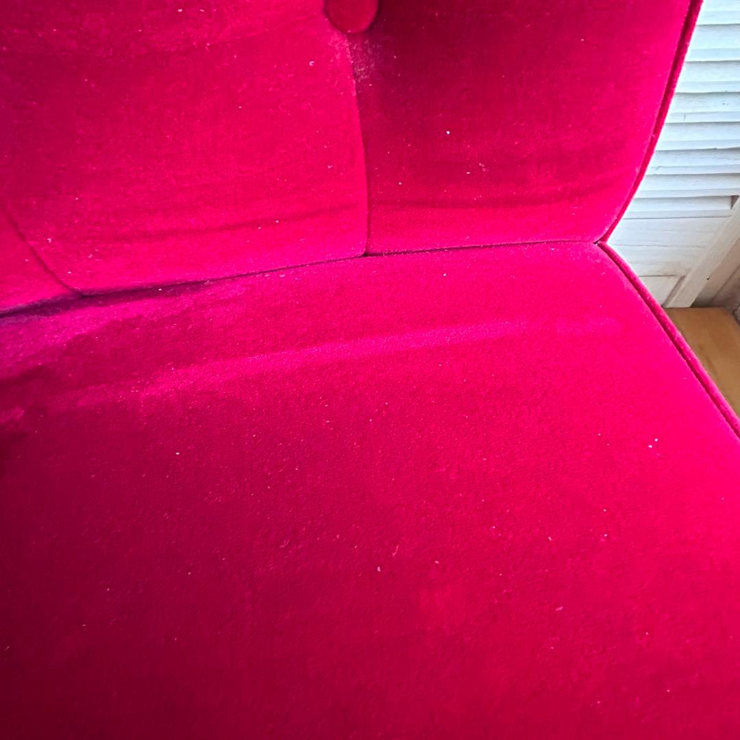 ベルベット　ビンテージ一人がけソファ　椅子　昭和レトロ　B