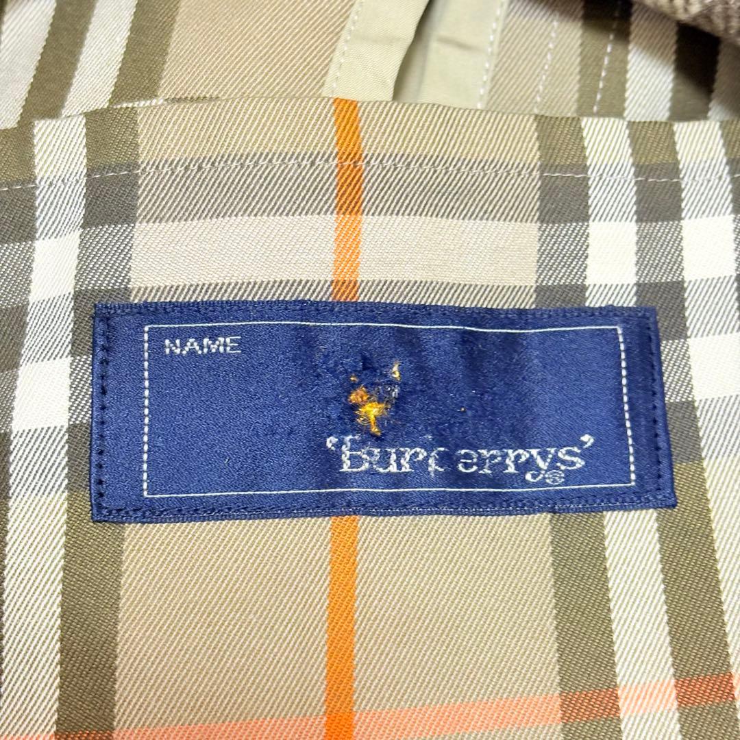 【ベルト付き】バーバリー　ステンカラーコート　ノバチェック　ベージュ　M相当