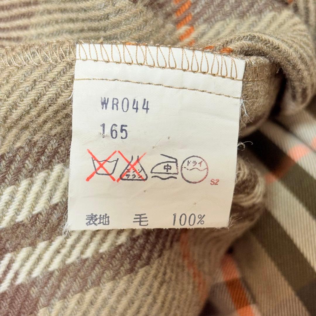 【ベルト付き】バーバリー　ステンカラーコート　ノバチェック　ベージュ　M相当