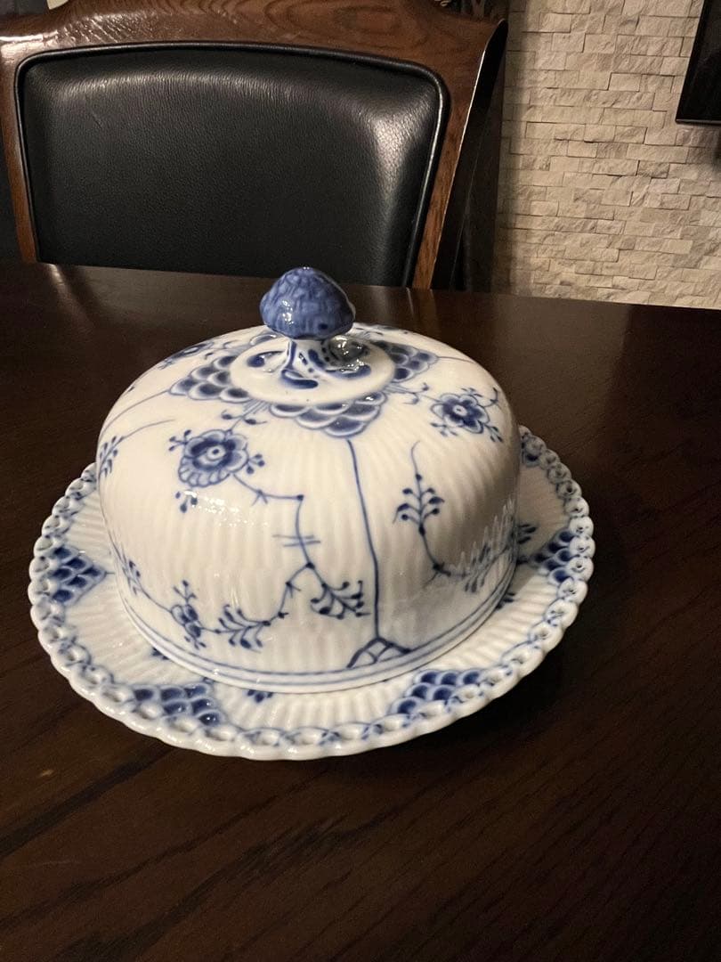 ロイヤルコペンハーゲン ハーフレース　ドーム型バターディッシュ　レア