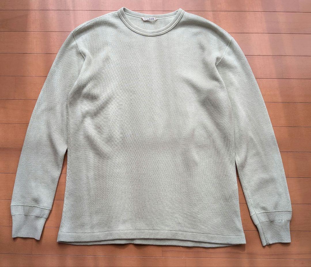 オーラリー　ライトサーマル　ロンT　プルオーバー　カットソー