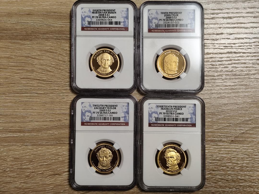 まーちゃん NGC PF69/70☆アメリカ 5-15代大統領 1ドル