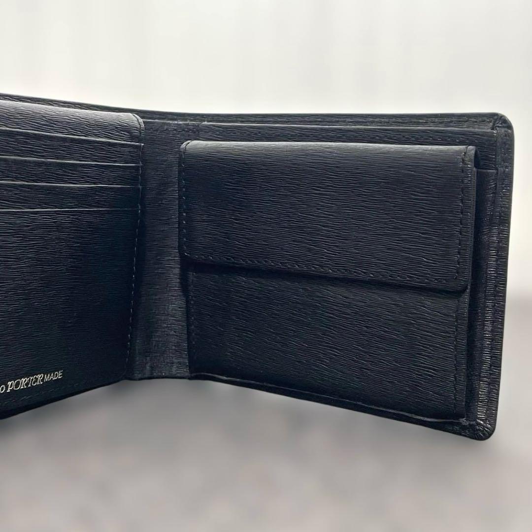 美品✨PORTER ポーター カレント 財布 ブラック 二つ折り 小銭入れ