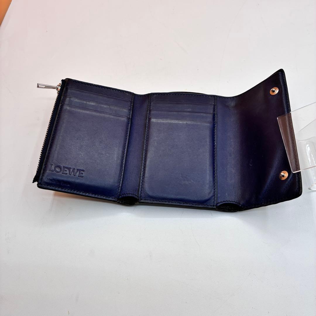 【極美品✨】LOEWE ロエベ 三つ折り財布 ウォレット リピートアナグラム
