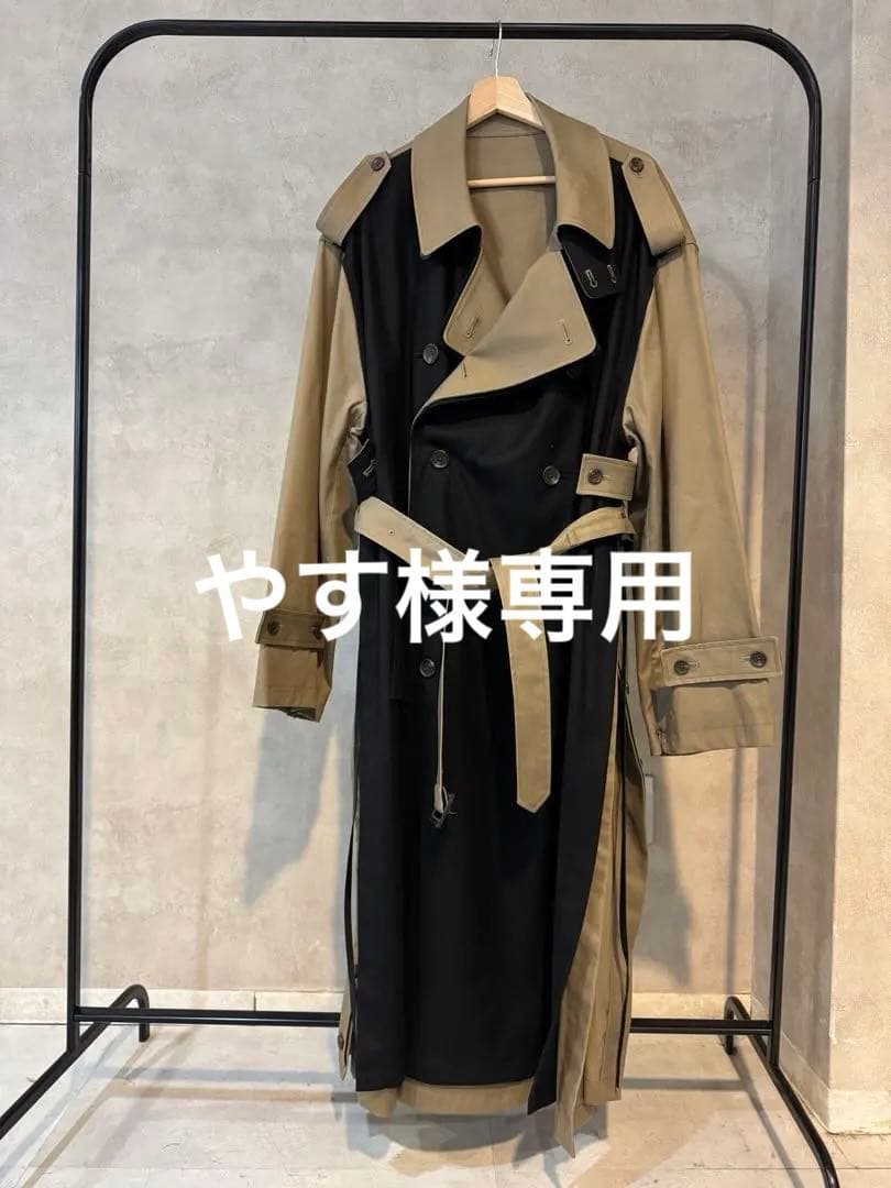 stein ST.405トレンチコート ベージュ/ブラック