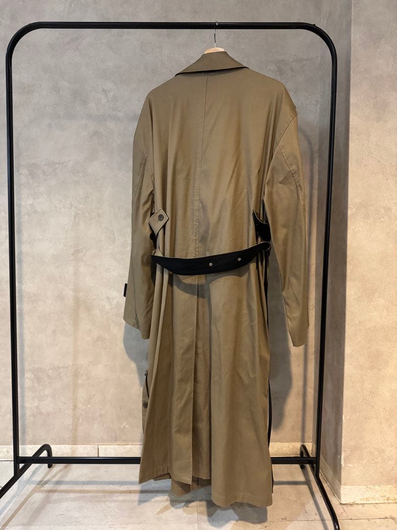 stein ST.405トレンチコート ベージュ/ブラック