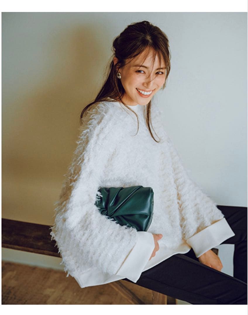 ALEGRE シャギープルオーバーブラック