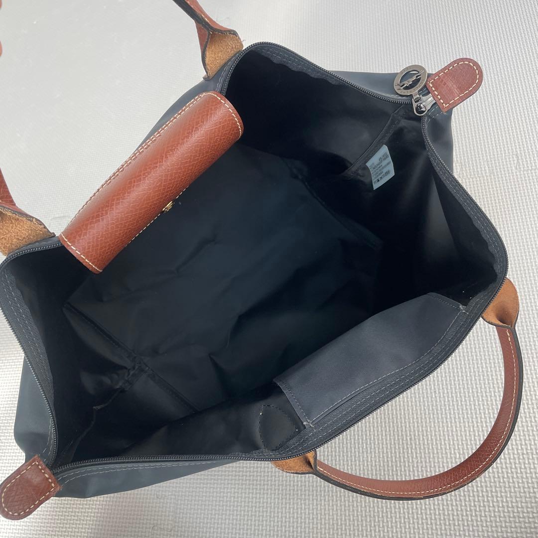 ロンシャン ル・プリアージュ トートバッグ M グレー