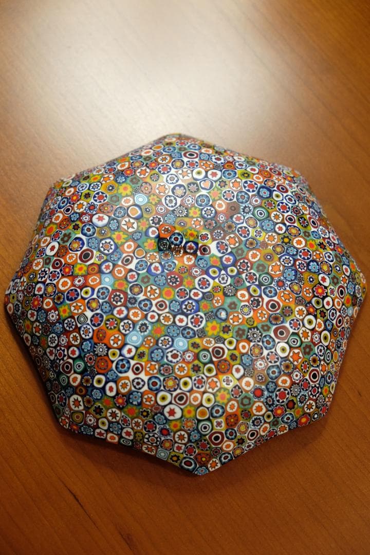 ベネチアンガラス ミルフィオリ プレート ガラス作家 検/ムラーノ 江波冨士子