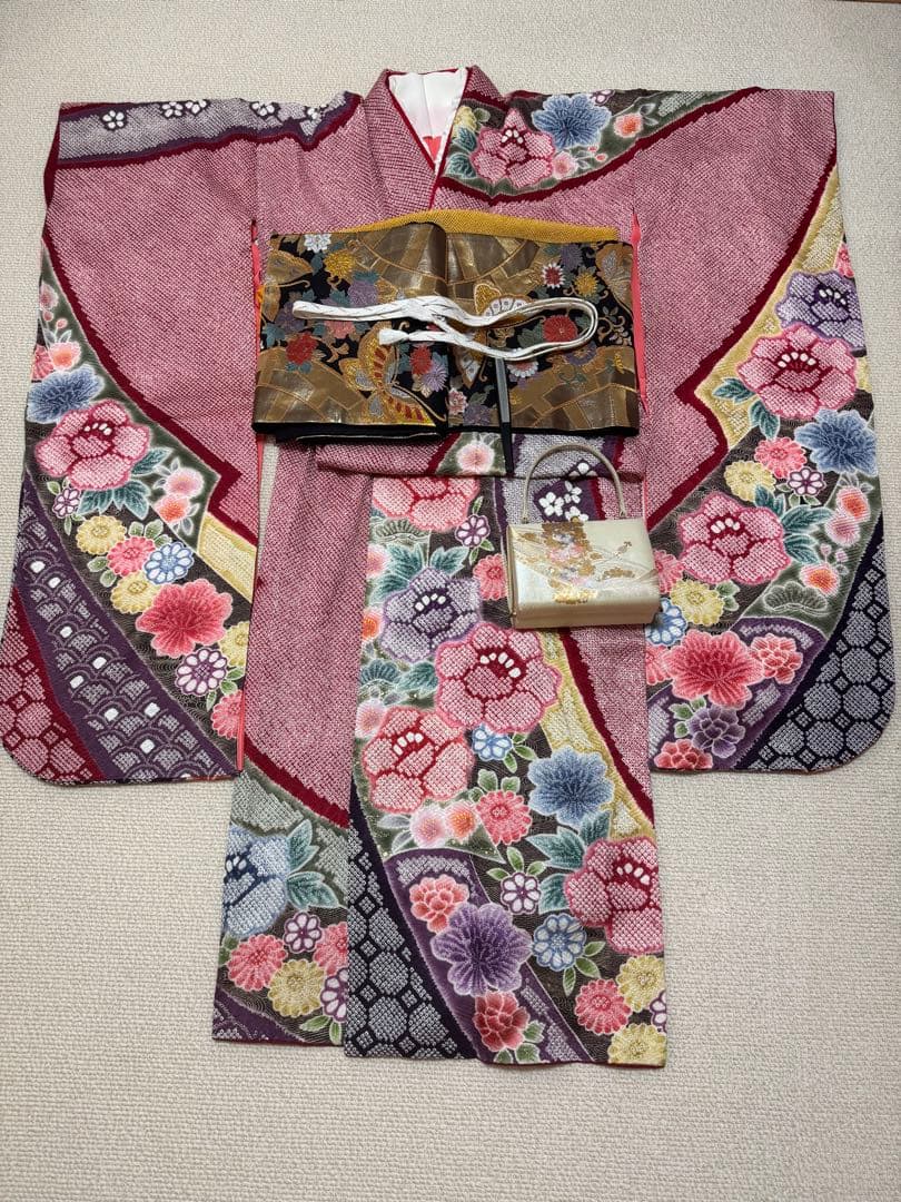 正絹豪華総絞り振袖セット 京都きもの友禅