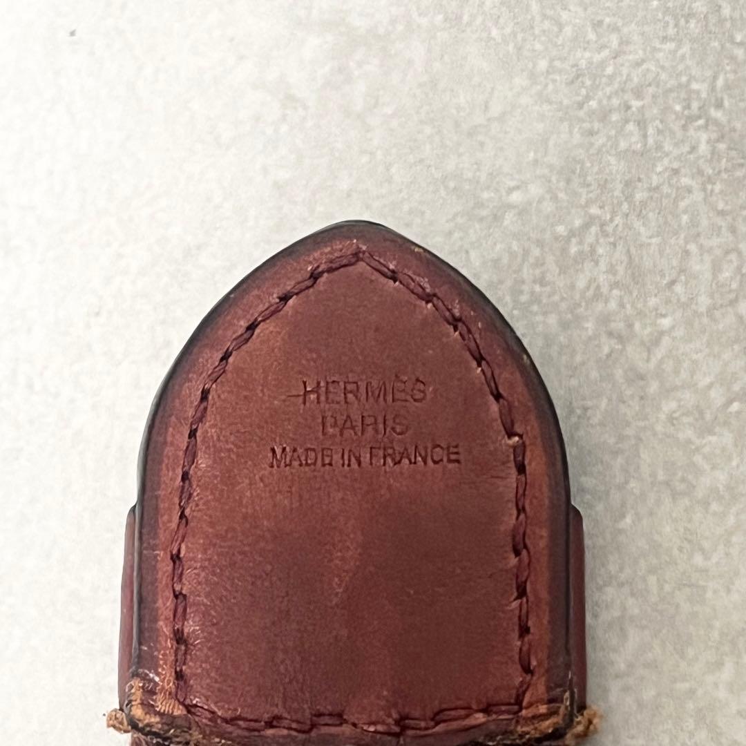 【美品】HERMES エトリヴィエール　ベルト　90メンズ ボルドー　フランス製