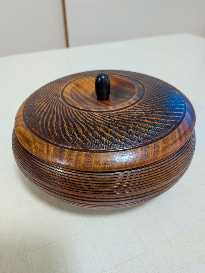 あすか菓子器6寸　ふき漆