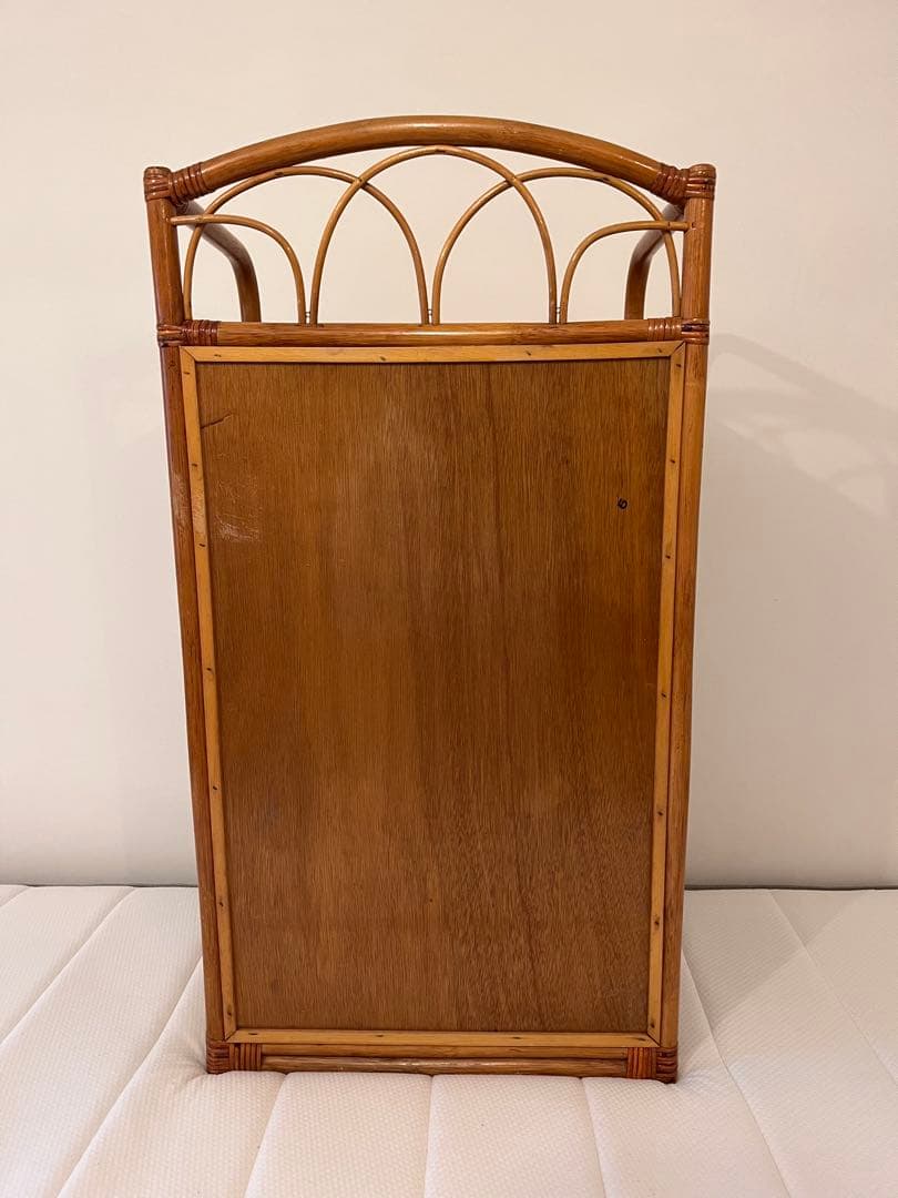 ラタン 籐 5段タンス シェルフ アンティーク