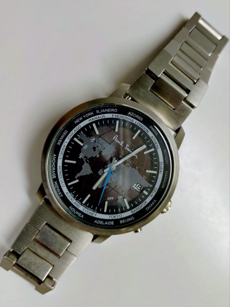 Paul Smith World Traveller　電波ソーラー腕時計　中古