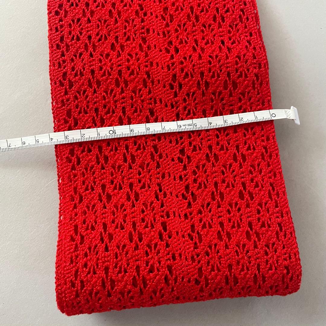 七五三　3歳　正絹　総絞りのお着物セット　赤色半幅帯コーデ