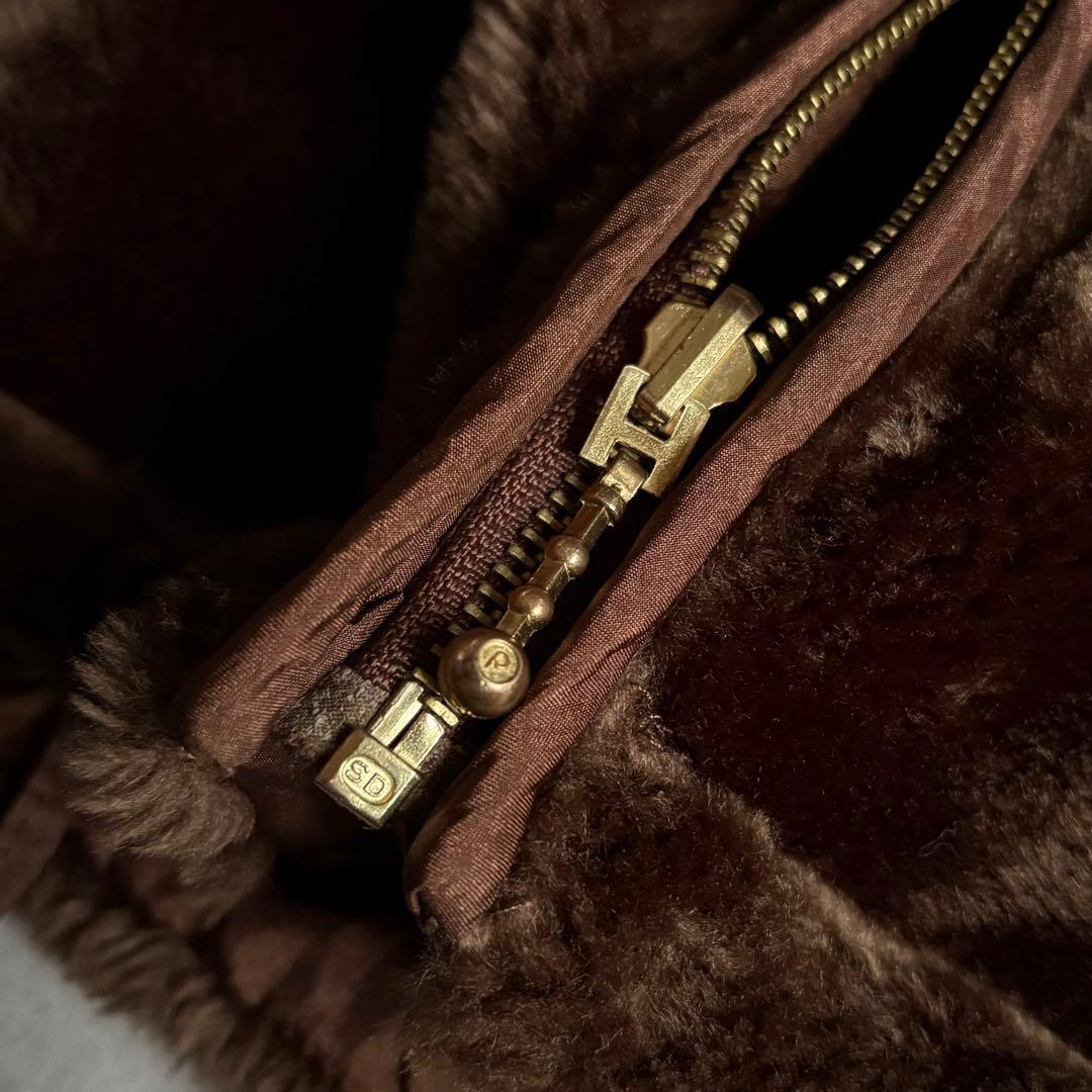 【80s eur vintage】リバーシブル　ファージップパーカー　スペイン製