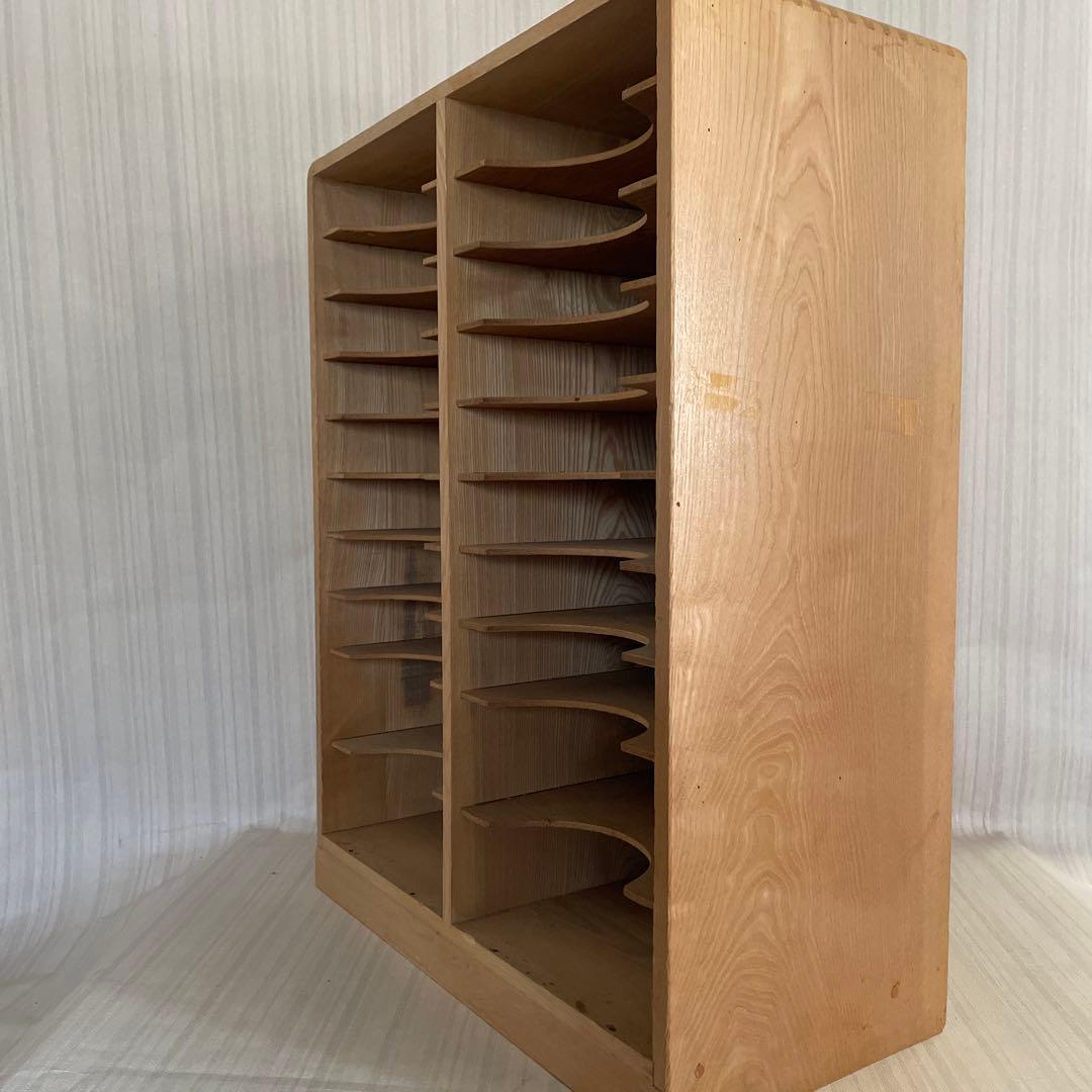 昭和レトロ 書類棚 木製 折り紙棚