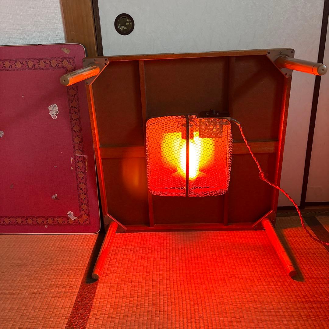 希少！ダイエー家電アンティーク　赤外線健康コタツ　木製座卓昭和家電　ホームコタツ