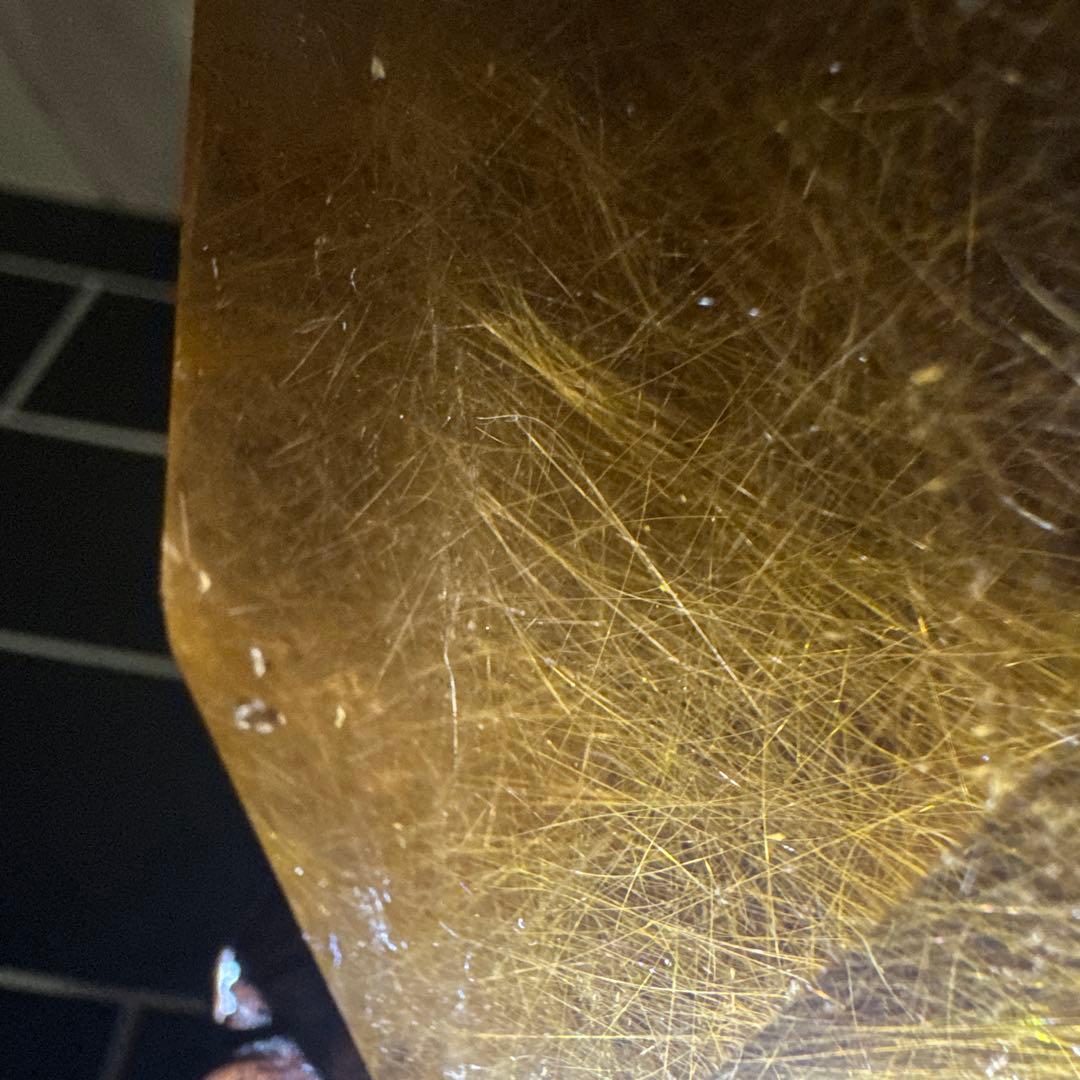 【極上品】スモーキールチル原石 ポイント 636g 台座付