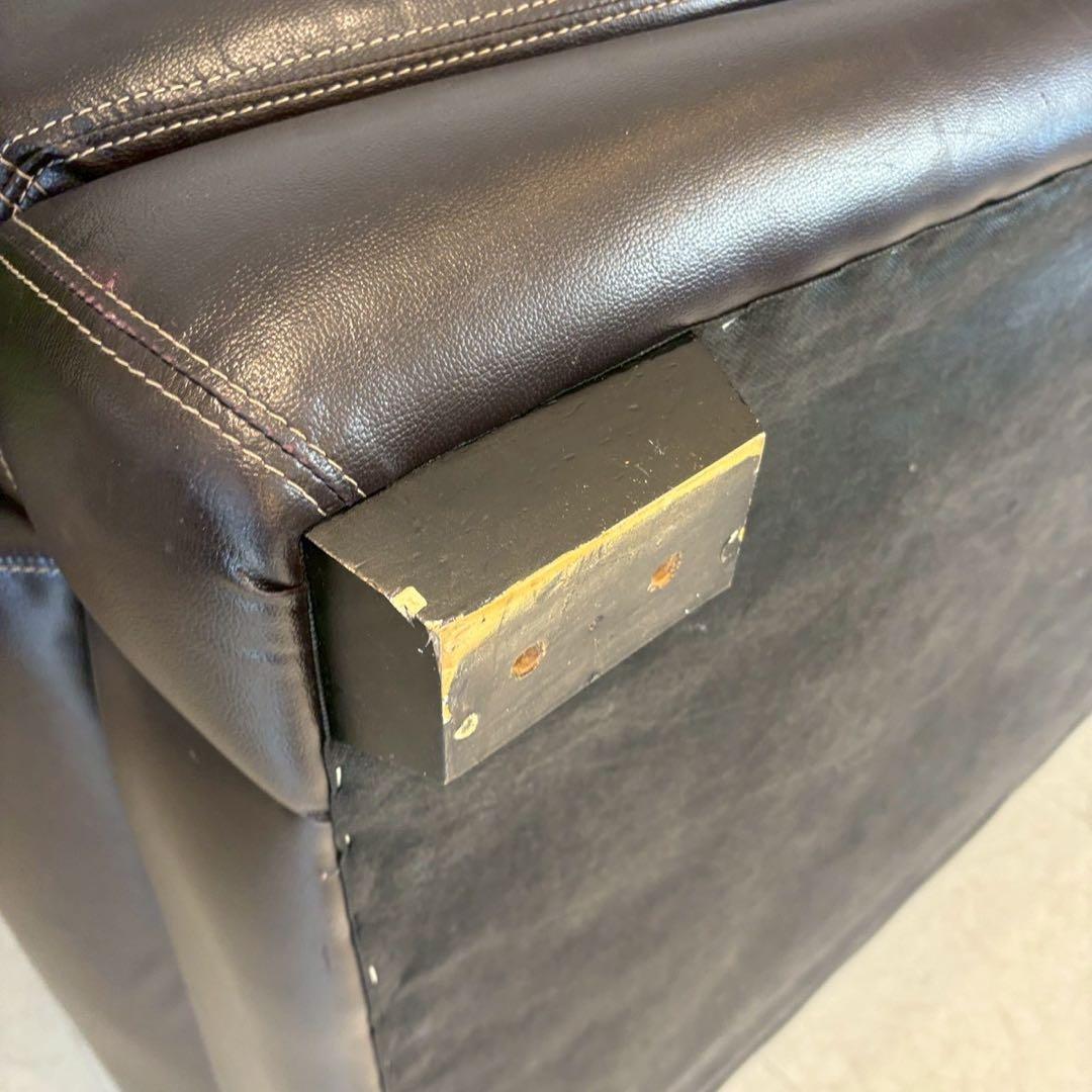 2人がけ　ワイドレザーソファ　アメリカン