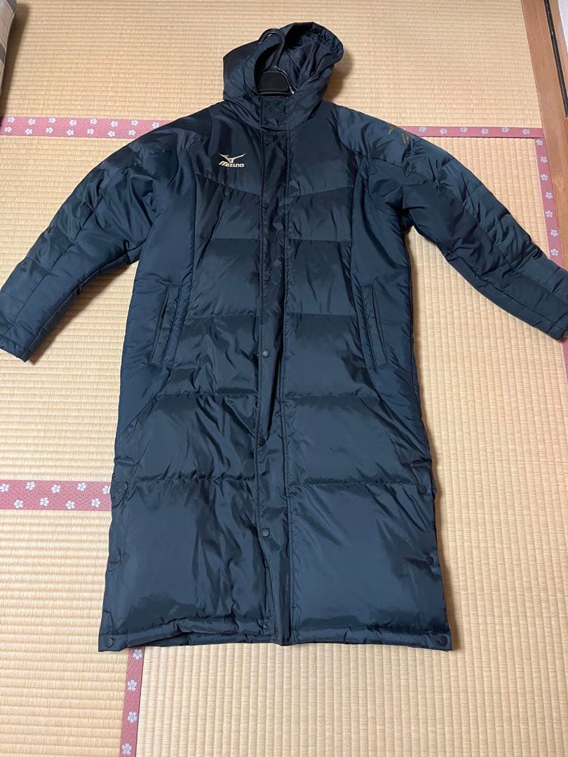 Mizuno ダウンコート 黒 フード付き