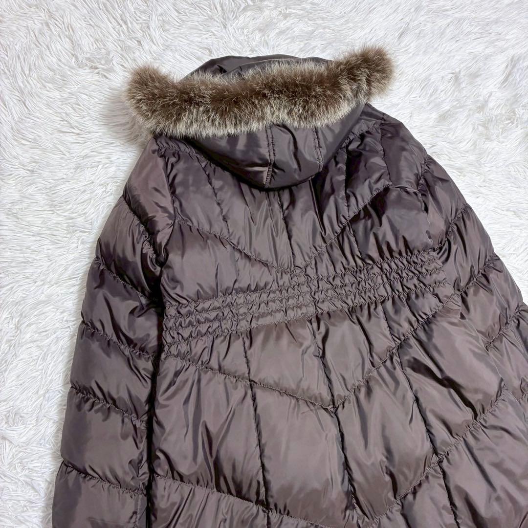 ちいBALMAIN ダウンコート ジャケット ブルーフォックスファー 美品