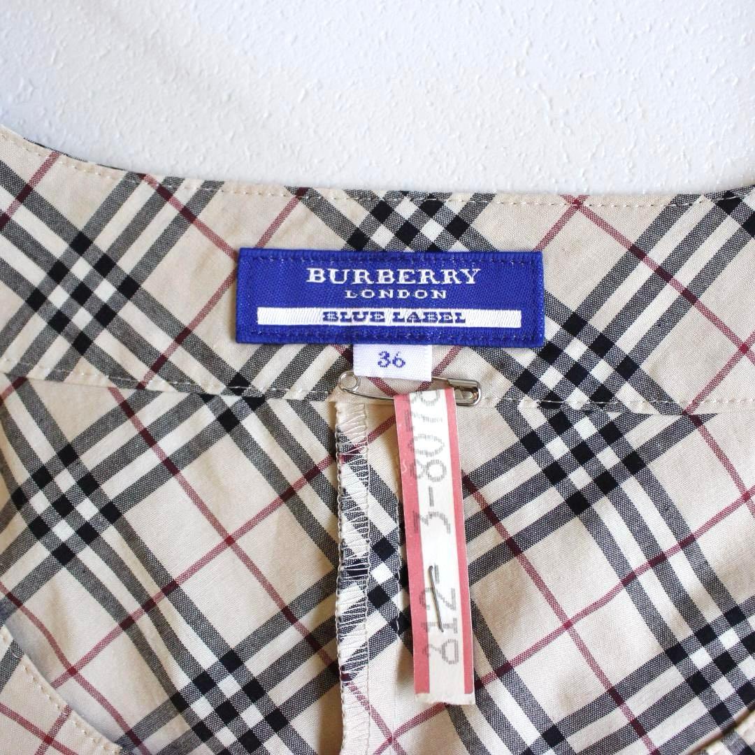 BURBERRY BLUE LABEL タンクトップ ノバチェック ベージュ