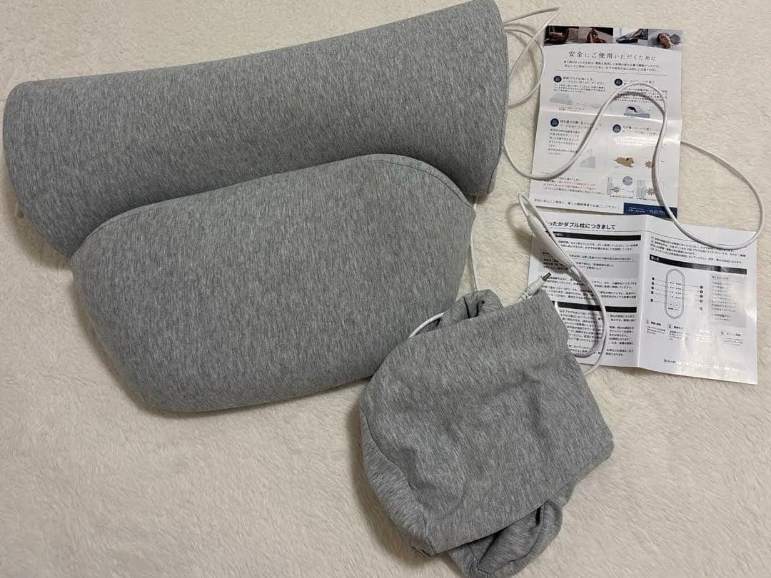 ⭐︎美品⭐︎サバキュー　あったかダブル枕 リモコンand替えカバー付き