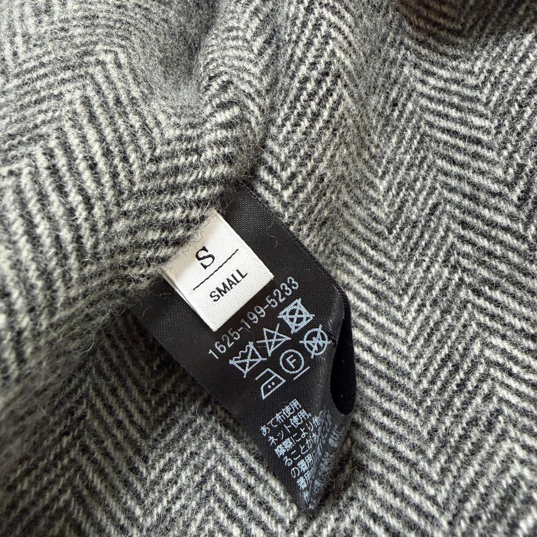 ビューティーアンドユース　ヘリンボーン　ウール　コート