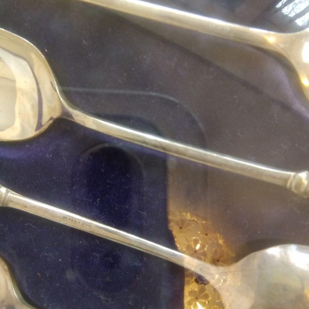 ヴィンテージ英国アンティークのシルバープレートスプーン６本僧侶EPNS刻印有り