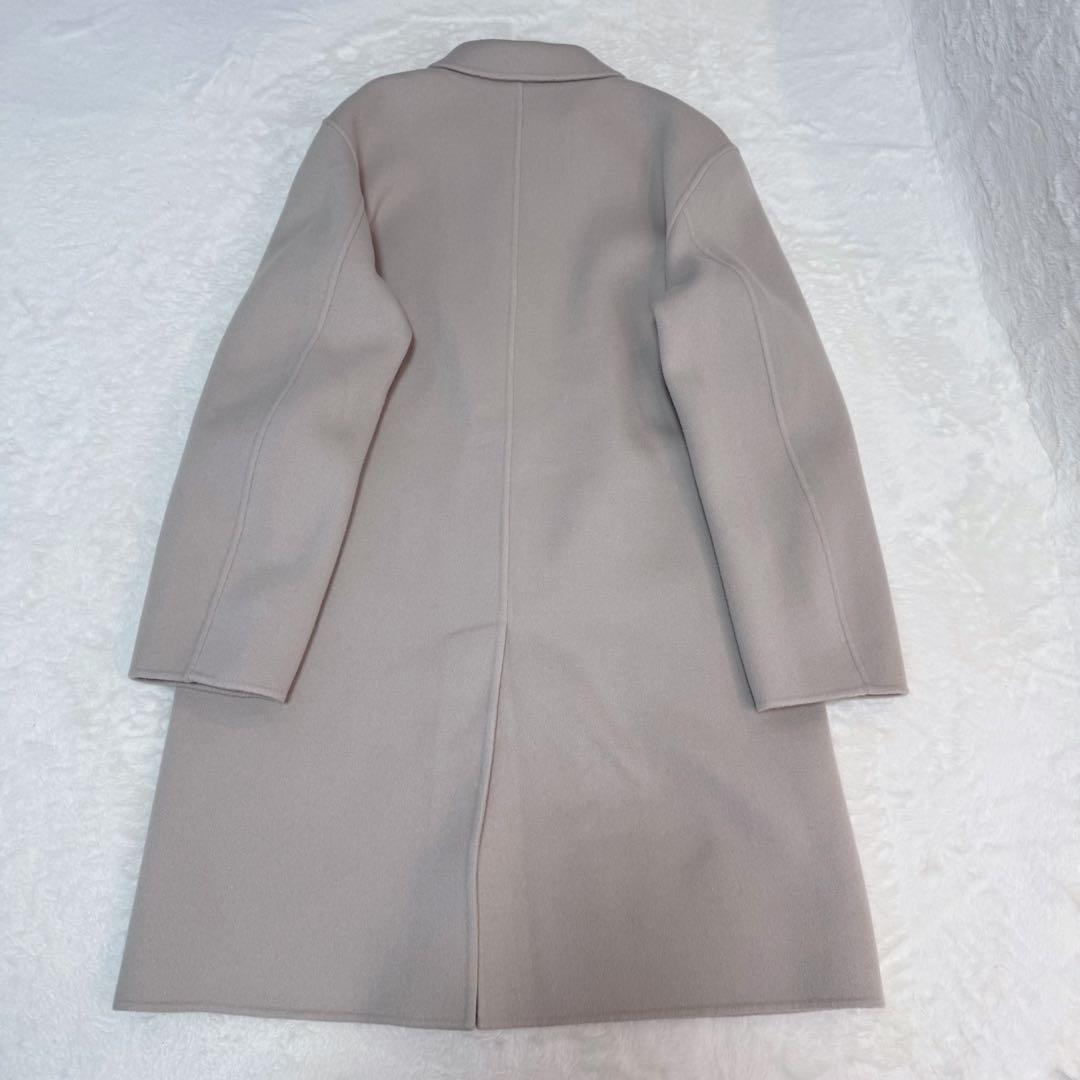 【極美品】セオリー カシミヤ ロングコート 現行ロゴ 近年モデル ベージュ　S