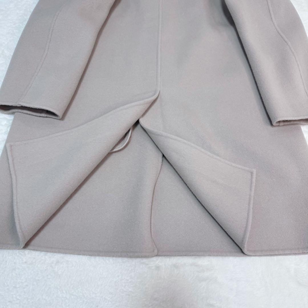 【極美品】セオリー カシミヤ ロングコート 現行ロゴ 近年モデル ベージュ　S