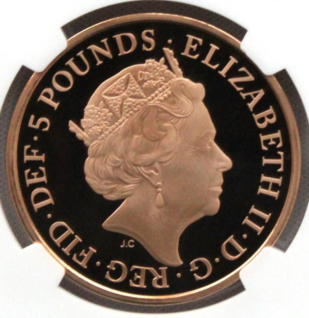 2021年イギリス アルフレッド ザ グレート ￡5 金貨 NGC PF70UC