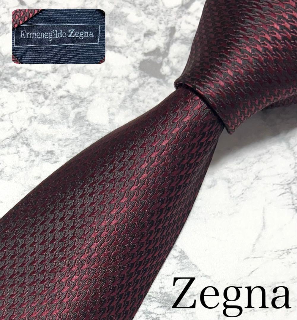 Ermenegildo Zegna バーガンディ ソリッド ジャガード