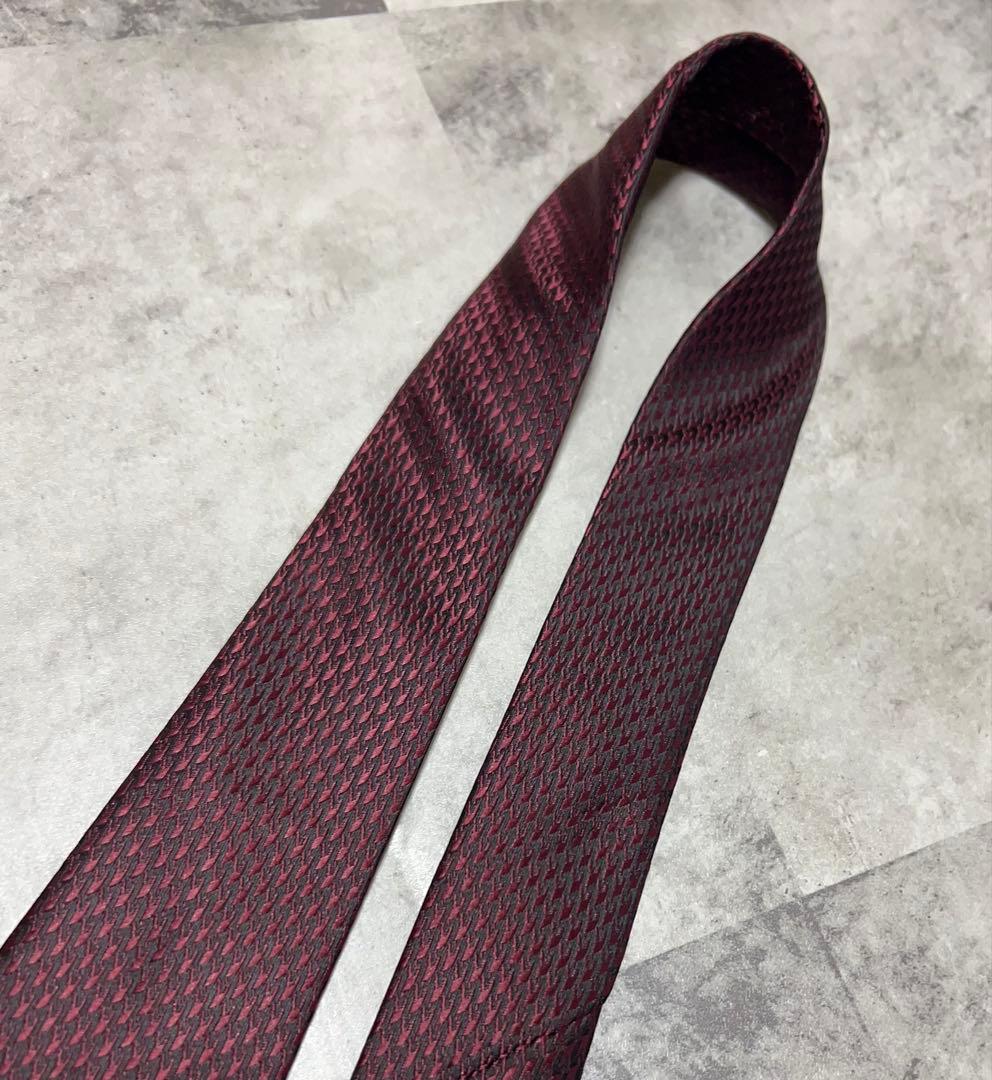 Ermenegildo Zegna バーガンディ ソリッド ジャガード