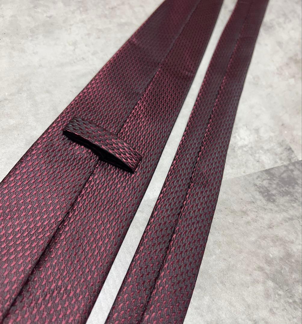 Ermenegildo Zegna バーガンディ ソリッド ジャガード