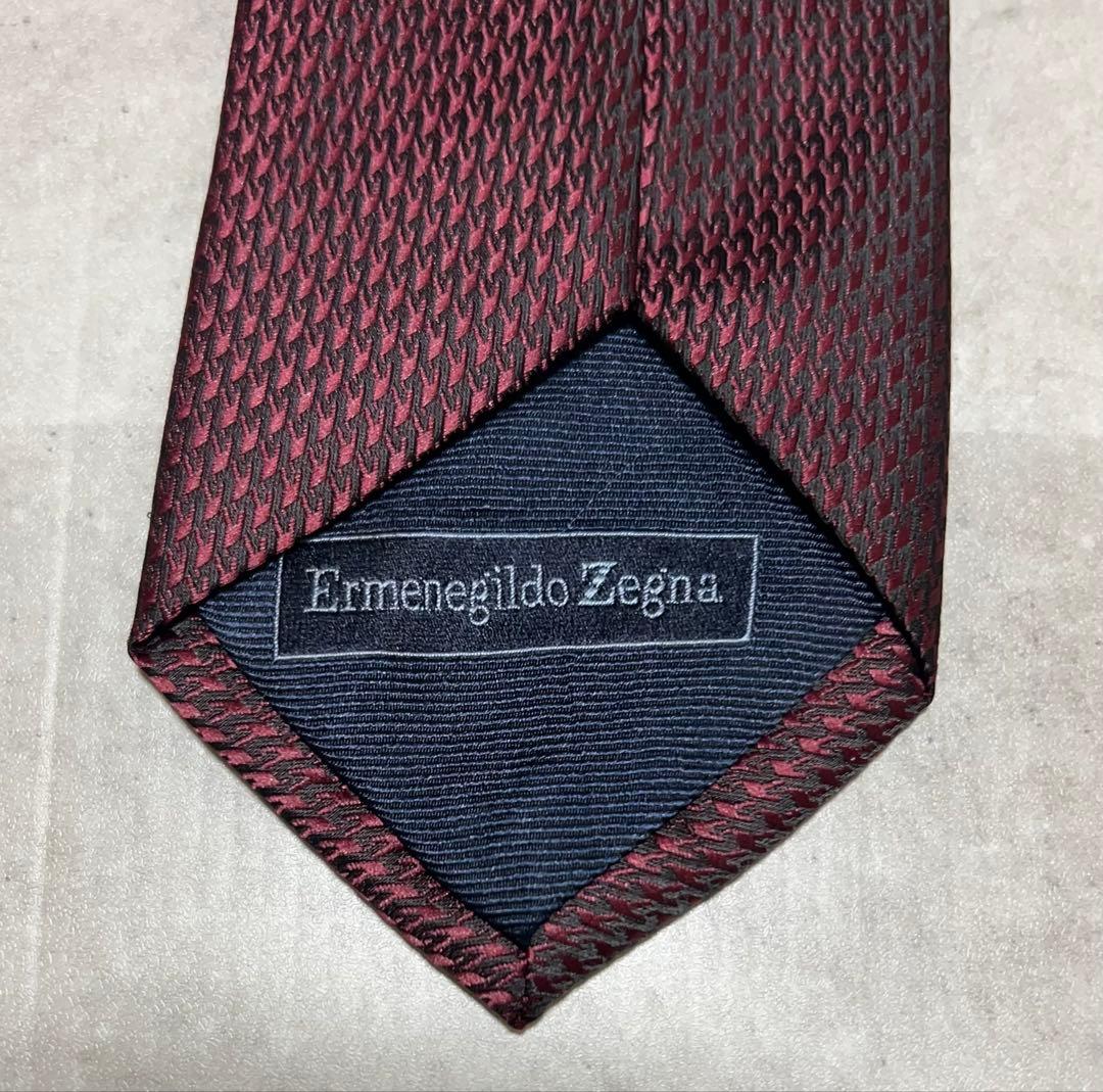 Ermenegildo Zegna バーガンディ ソリッド ジャガード