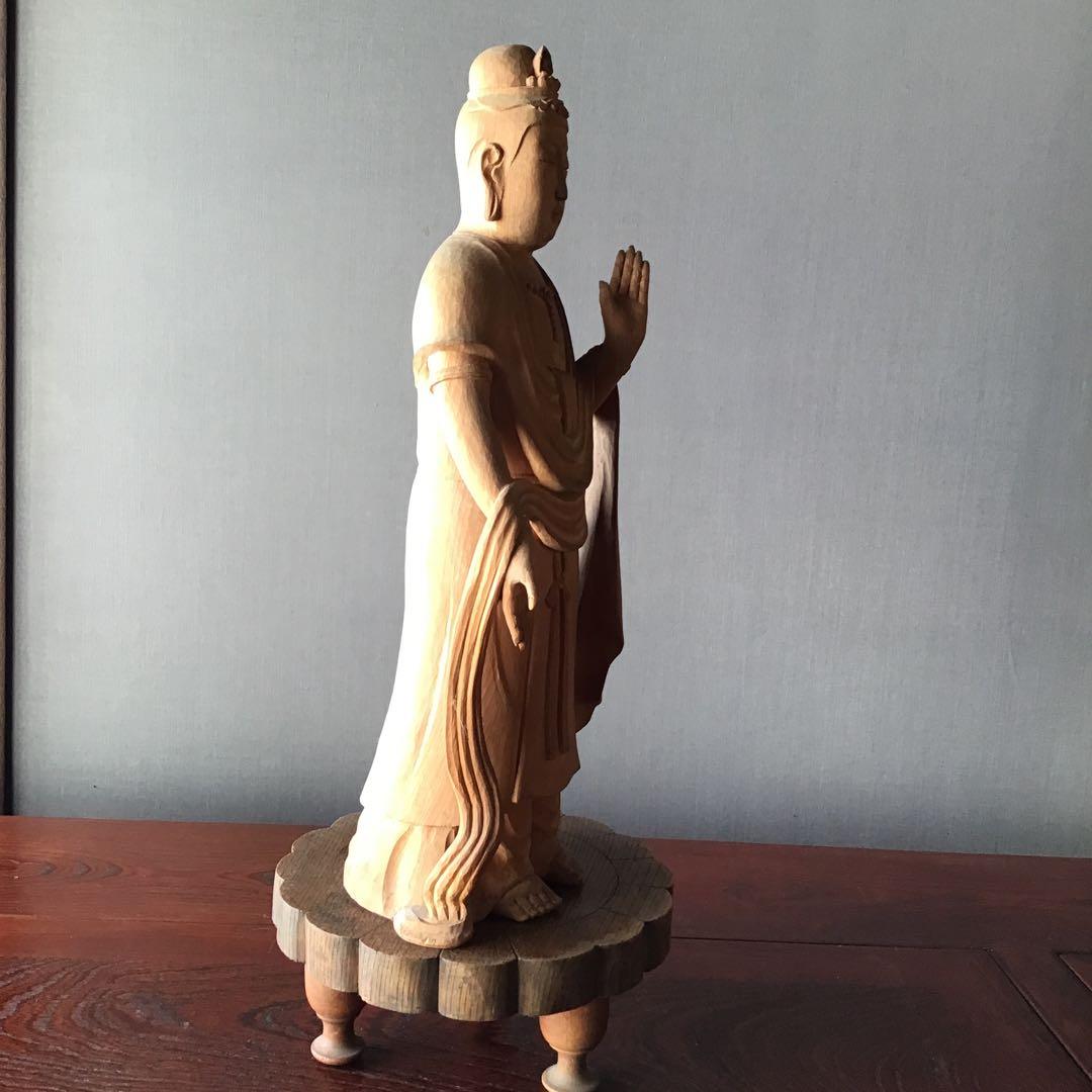 木彫菩薩像　光徳在銘