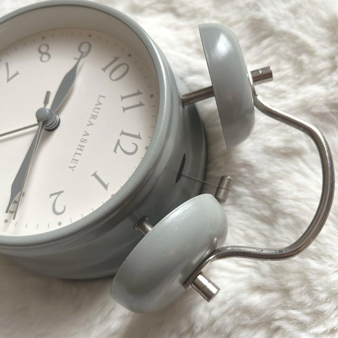 ローラアシュレイ　目覚まし時計　グレー