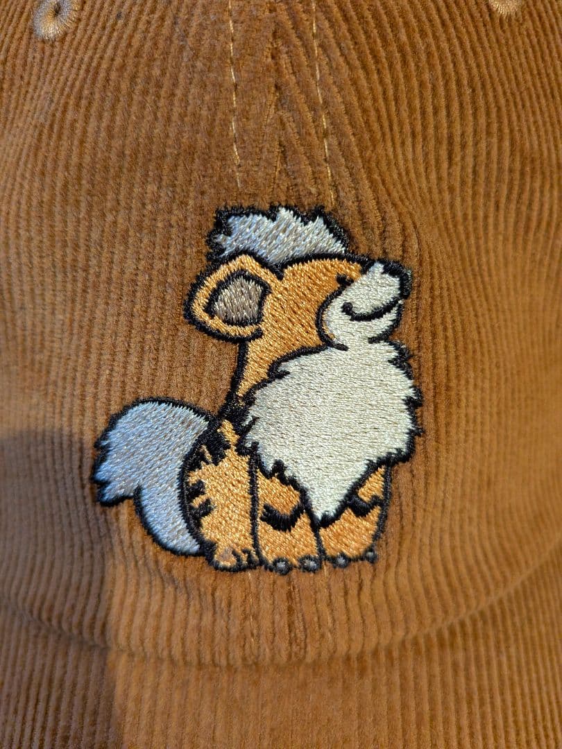 し*ー様 コーデュロイキャップ　My Little Bestie　ガーディ　ポケ